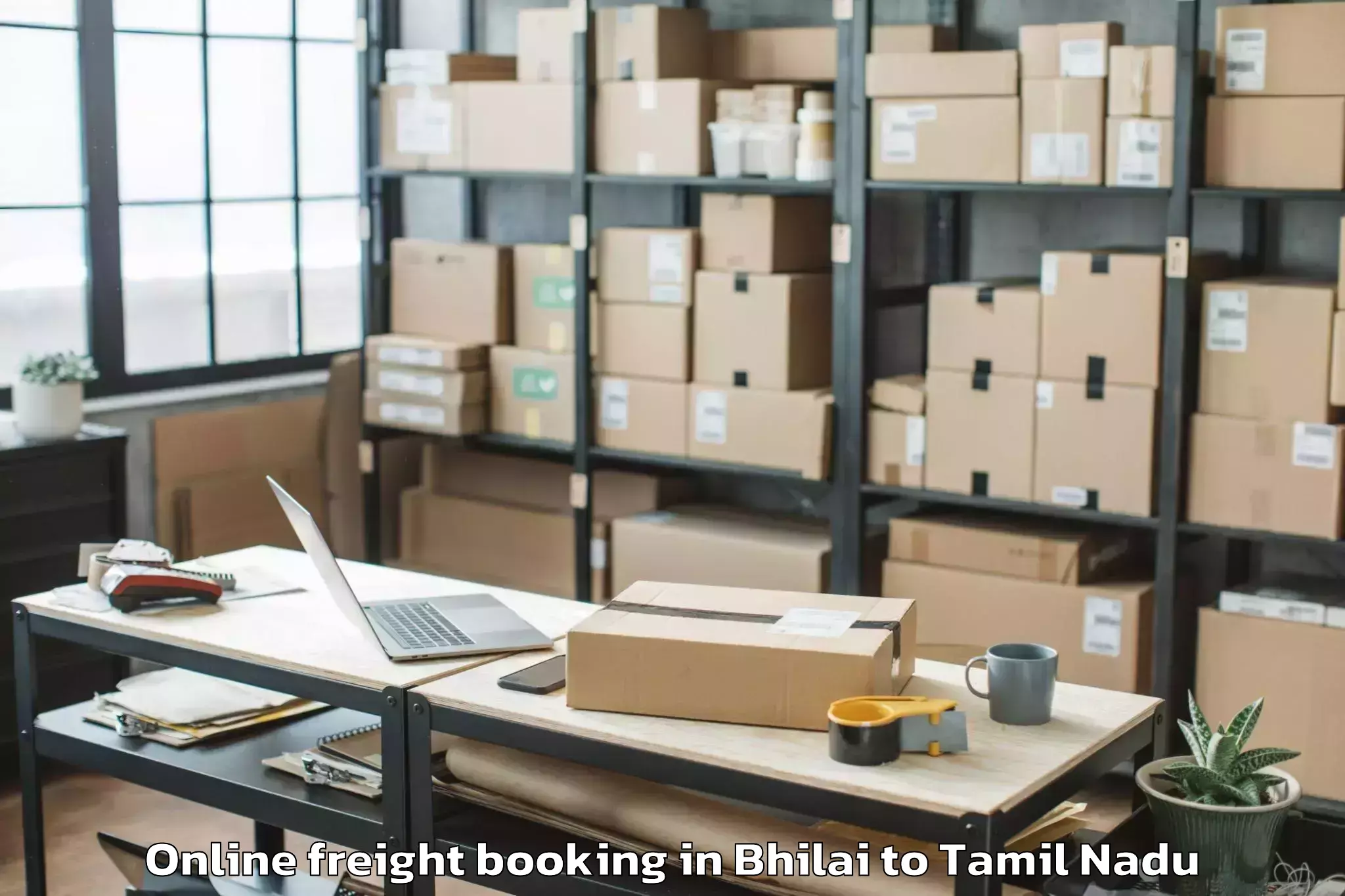 Expert Bhilai to Aduthurai Online Freight Booking